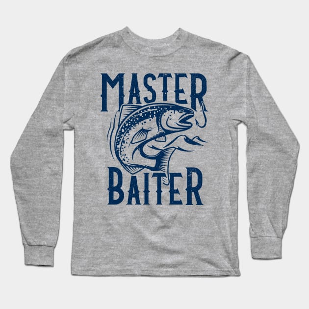 Master Baiter blue print Long Sleeve T-Shirt by G! Zone